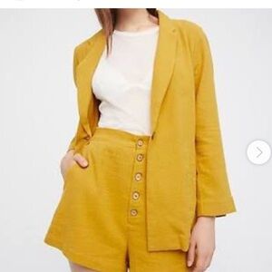 SALE Free People Large Cotton Jacket Gold New unlined